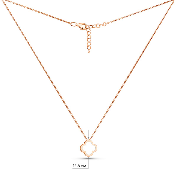 Золотое колье Клевер (арт. 352460/10еб) – изображение 4