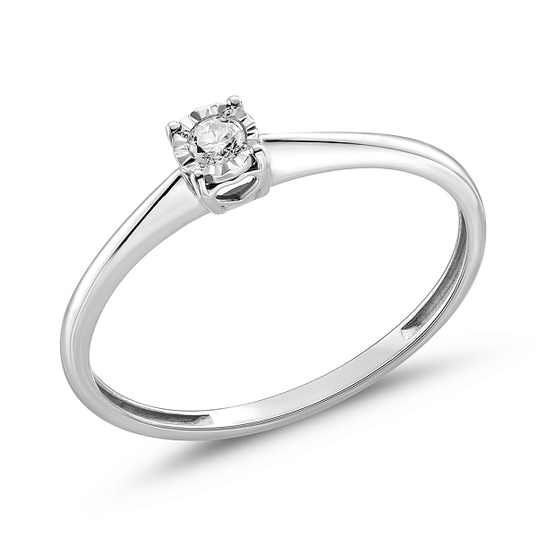 Каблучка з білого золота з діамантом (арт. К011698005б) – зображення 1