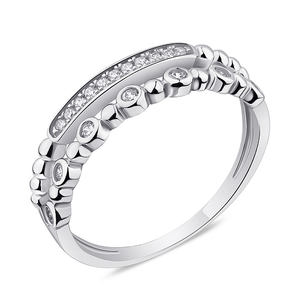 Кольцо из серебра с дорожкой из фианитов (арт. 7501/6267) – изображение 1