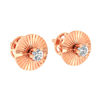 Фото Детские золотые серьги с фианитами (арт. 110507)