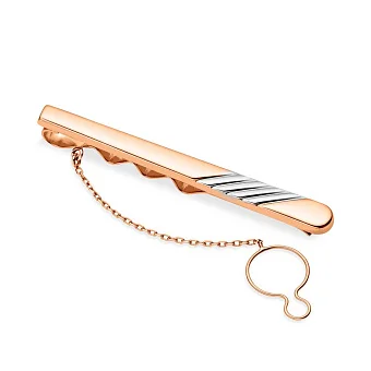 Золотий затискач для краватки (арт. 200087р)