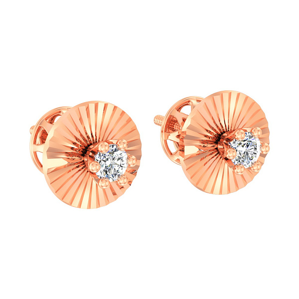 Детские золотые серьги с фианитами (арт. 110507) – изображение 1