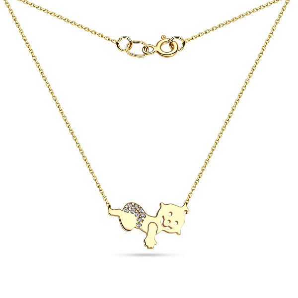 Золотое колье в желтом цвете металла (арт. 351003ж) – изображение 2