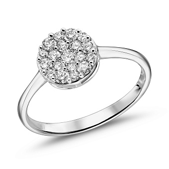 Фото Золота каблучка з діамантами (арт. К341410030б)