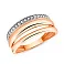 Кольцо с фианитами из красного золота (арт. 155129) – изображение 1