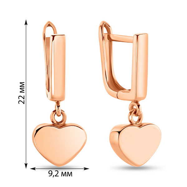 Золотые серьги-подвески (арт. 107950) – изображение 2