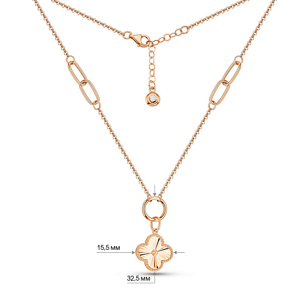 Колье из красного золота Клевер (арт. 352681/15) – изображение 5