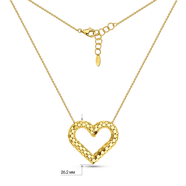 Золотое колье Сердце Francelli (арт. 352902ж) – изображение 5