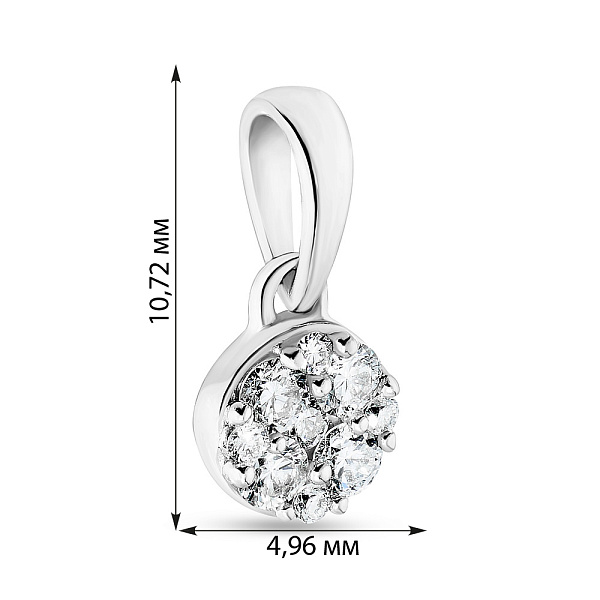 Підвіска з білого золота з діамантами (арт. П341253010б) – зображення 2