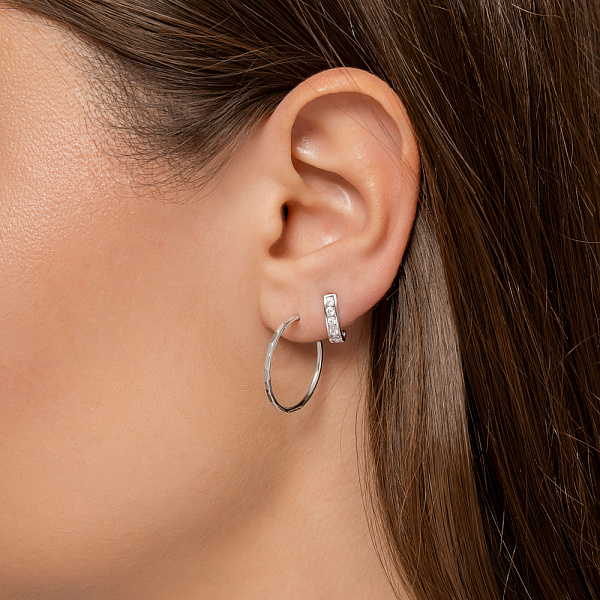 Дитячі золоті сережки з фіанітами (арт. 110144б) – зображення 2