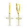 Серьги из желтого золота с фианитами (арт. 104585ж) – изображение 1