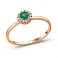 Кольцо из красного золота с изумрудом и бриллиантами (арт. К011635и) – изображение 1