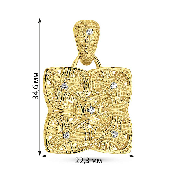 Кулониз желтого золота Francelli (арт. е424957ж) – изображение 5