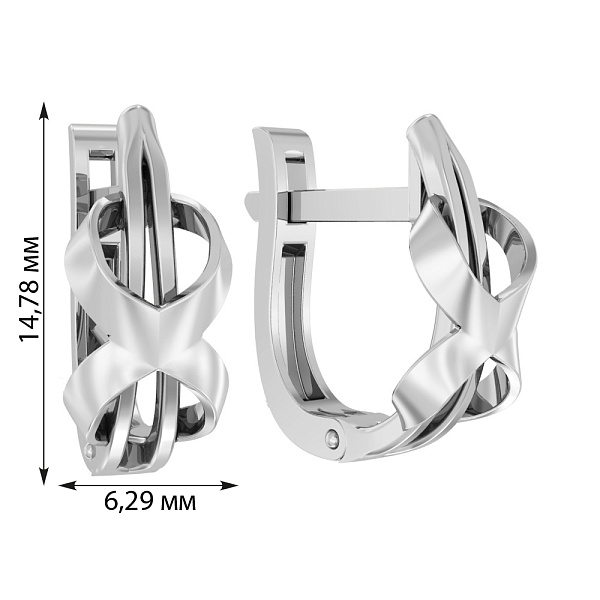 Золоті сережки «Нескінченність»  (арт. 116000б) – зображення 2