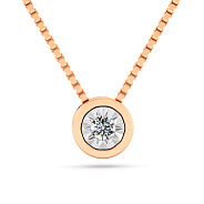 Фото Золотое колье с бриллиантом (арт. Ц011286/2)