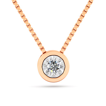 Золоте кольє з діамантом (арт. Ц011286/2)