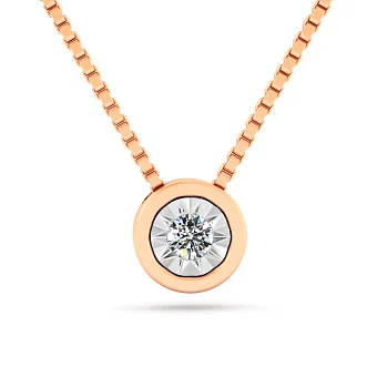 Золоте кольє з діамантом (арт. Ц011286/2)