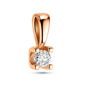 Кулон з червоного золота з діамантом (арт. 3102574201)