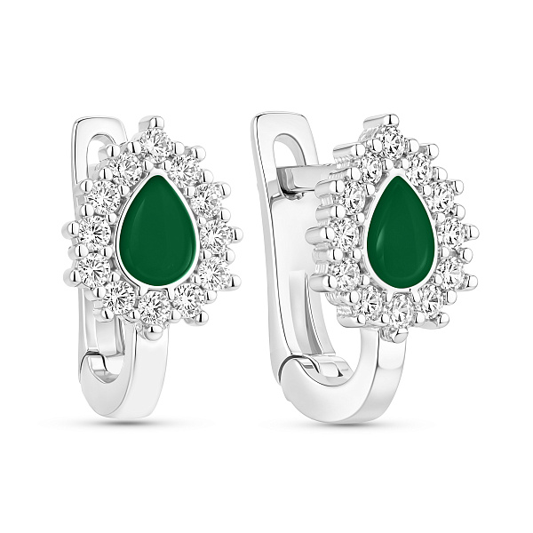 Серебряные детские серьги с фианитами (арт. 7502/2736ез) – изображение 1