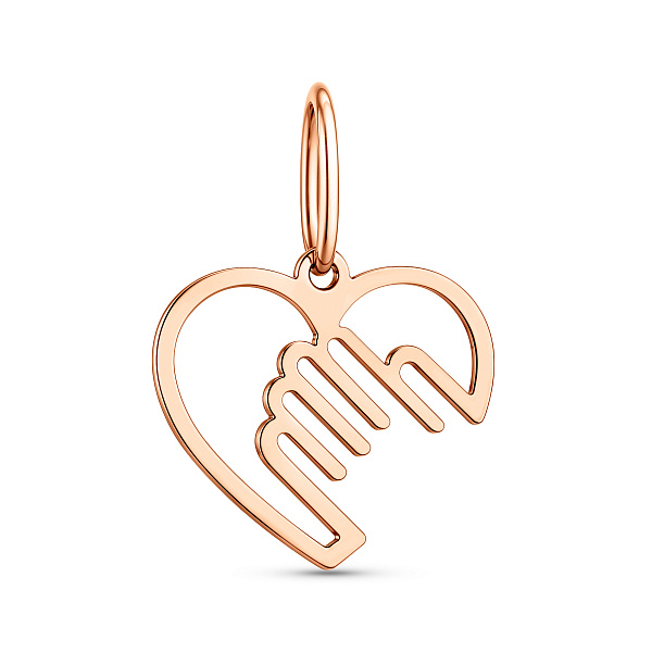 Подвес Сердце из красного золота (арт. 440792/1) – изображение 1