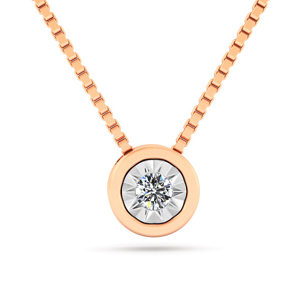 Золоте кольє з діамантом (арт. Ц011286/2) – зображення 1