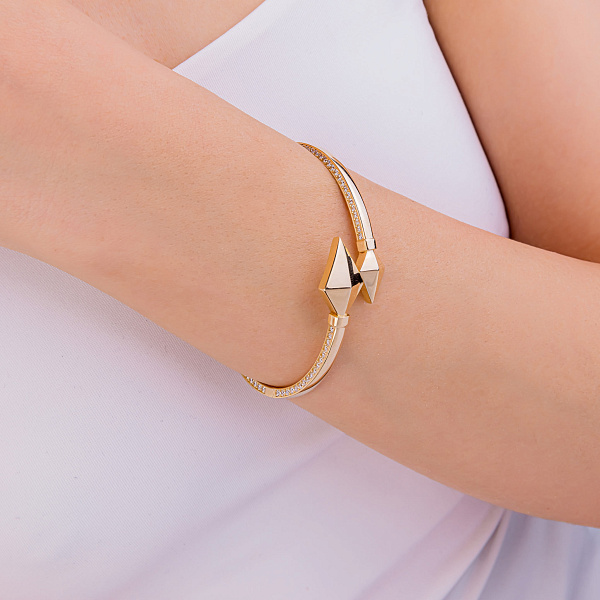 Браслет из желтого золота с фианитами (арт. 326758ж) – изображение 2