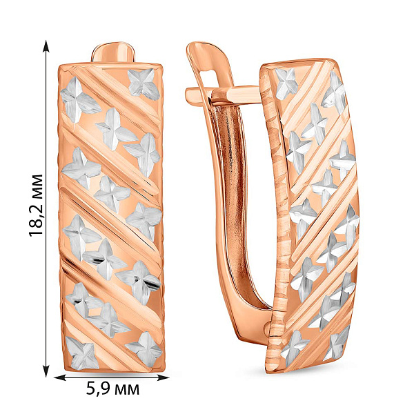 Золотые серьги без камней (арт. 121827) – изображение 3