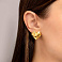 Золотые серьги Сердечки Francelli (арт. 1091874жм) – изображение 2