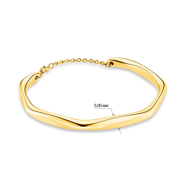 Жорсткий браслет Francelli з жовтого золота (арт. е323151ж) – зображення 2