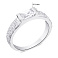 Серебряное кольцо с одним фианитом (арт. 7501/К2Ф/900-17,5) – изображение 2