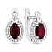 Серебряные серьги с гранатом (арт. 7502/10604Г)