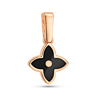 Кулон из красного золота с эмалью (арт. 130967Деч)