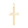 Католический крестик из красного золота (арт. 440813) – изображение 1