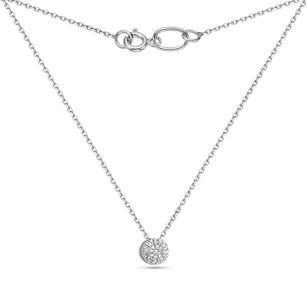 Кольє з білого золота з діамантами (арт. Ц011284005б) – зображення 2