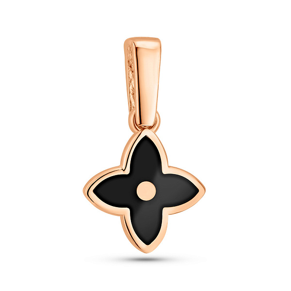 Кулон из красного золота с эмалью (арт. 130967Деч) – изображение 1