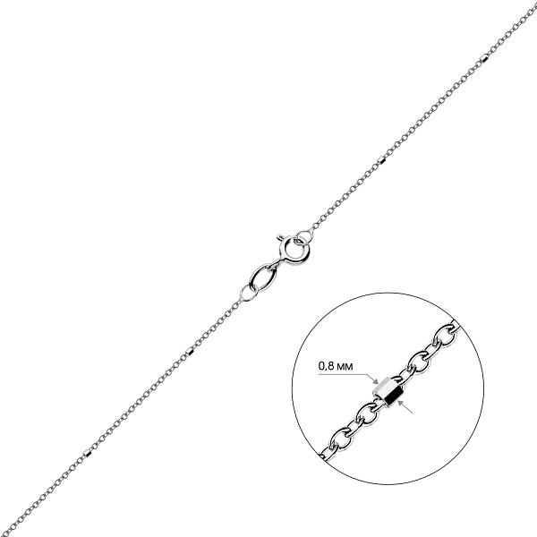 Браслет на ногу из белого золота (арт. ц3120701бн) – изображение 3
