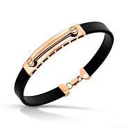 Фото Каучуковий браслет з золотом (арт. 340170ч)