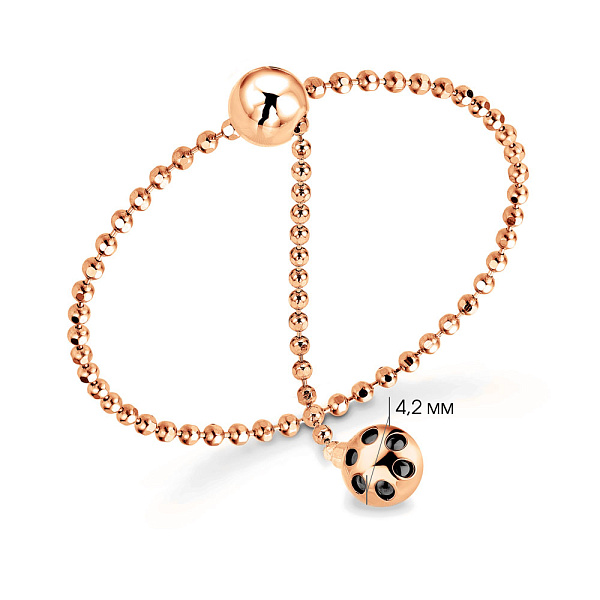 Кольцо Fly из золота с цепочкой (арт. 155780/1) – изображение 4