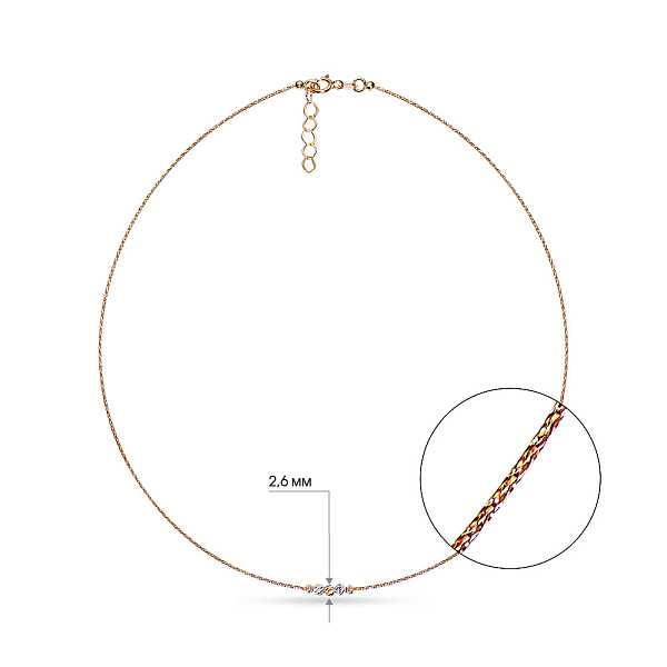 Золотое колье Orbit (арт. 351991кб) – изображение 6