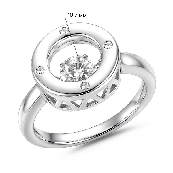 Серебряное кольцо с фианитами (арт. 7501/8827) – изображение 2