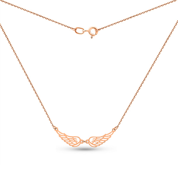 Золотое колье Крылья (арт. 360229) – изображение 2