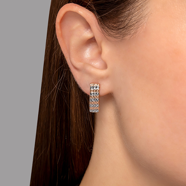 Серьги из красного золота без камней (арт. 121829) – изображение 2