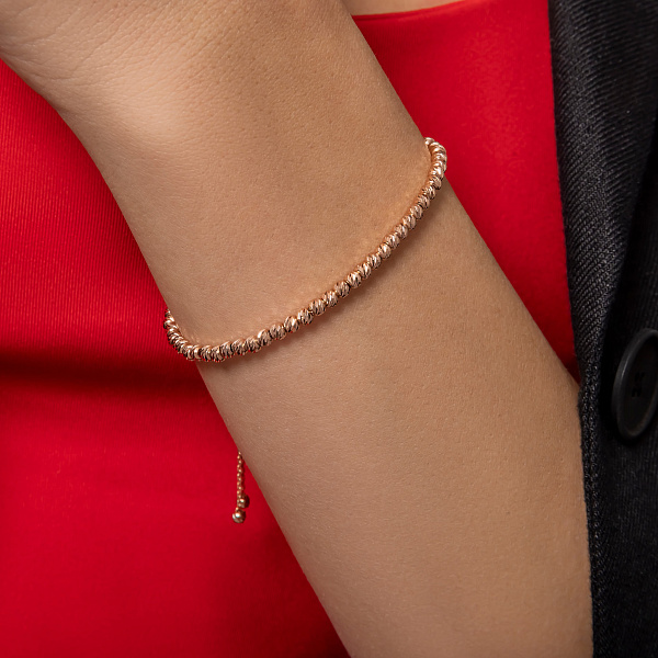 Браслет из красного золота без камней (арт. 340166а) – изображение 2