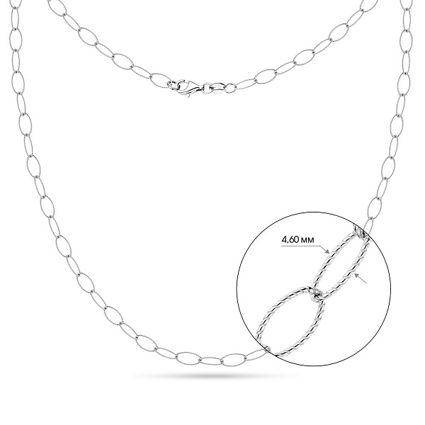 Срібне кольє з родіюванням Trendy Style (арт. 7507/1381) – зображення 2