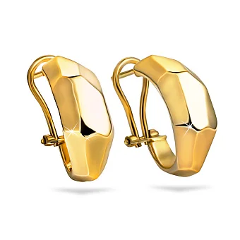 Сережки Francelli без каменів з жовтого золота (арт. 105147ж)