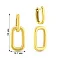 Серьги трансформеры из желтого золота без камней (арт. 1091828ж) – изображение 2