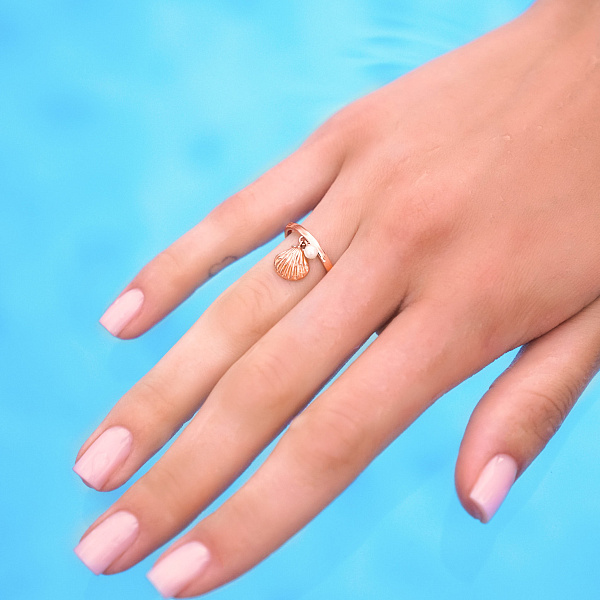 Каблучка з червоного золота з підвісками (арт. 141305) – зображення 3