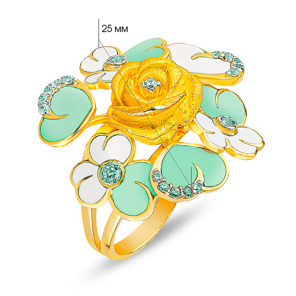 Массивное золотое кольцо Francelli (арт. 153814жебз) – изображение 2