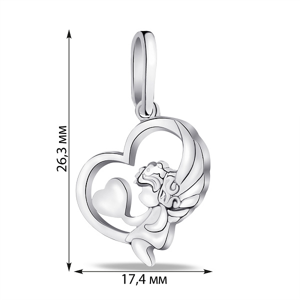 Серебряный кулон Сердце (арт. 7503/39214р) – изображение 2