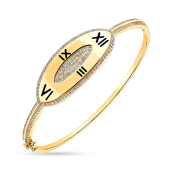 Браслет з жовтого золота з фіанітами (арт. 324309жеч) – зображення 1